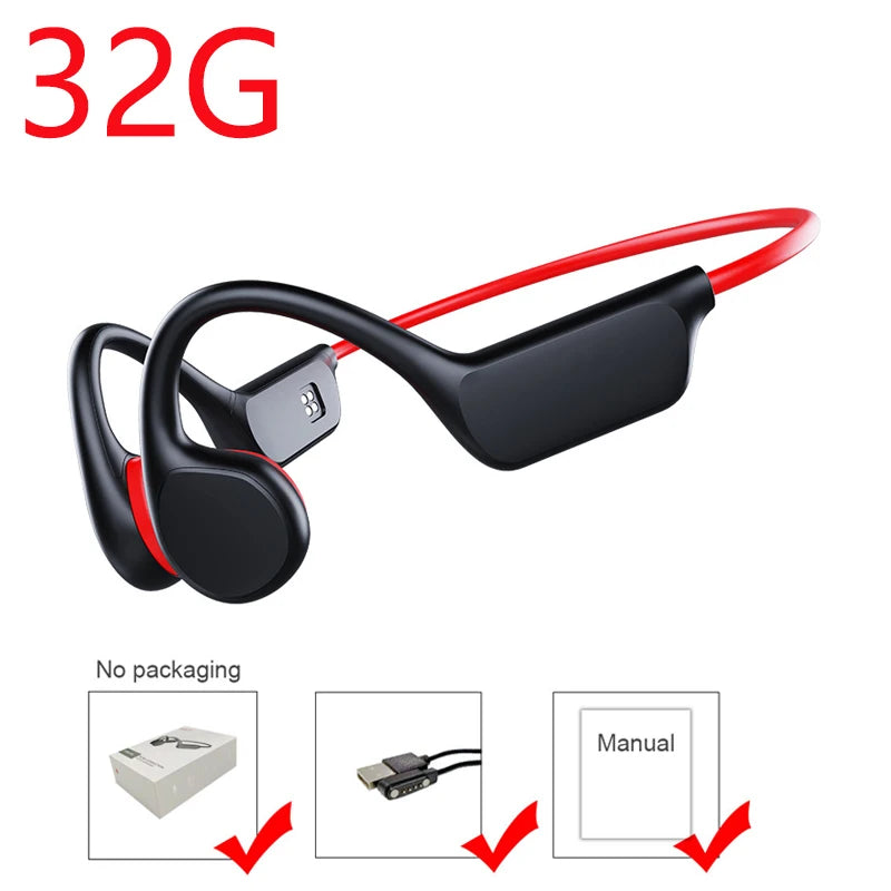 Bone Conduction Earphones Bluetooth Wireless IPX8 Waterproof MP3 Player Hifi Ear-hook Headphone With Mic Headset For Swimming Bone Conduction Earphones Bluetooth Wireless IPX8 Waterproof MP3 Player Hifi Ear-hook Headphone With Mic Headset For Swimming